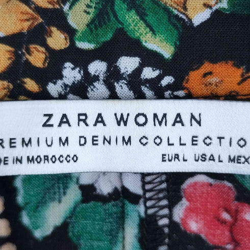 ザラ ZARA 花柄フレアワンピース レディース import:L