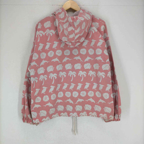 MICHIGAN RAG CO 80-90s 総柄ハーフボタンフーディージャケット メンズ JPN:S