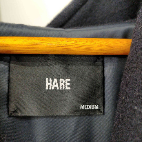 ハレ HARE メルトンフーデッドロングコート メンズ JPN:M