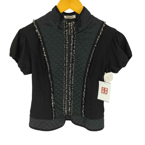 ヒロコビス HIROKO BIS シルク混 ジップアップ キルティング S/S ジャケット レディース JPN:9号