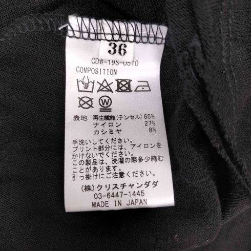 クリスチャンダダ CHRISTIAN DADA 19SS 背開き変形 デザイン Tシャツ レディース JPN:36