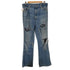 ラングラー Wrangler USA製 TALON ZIP ダメージリメイクデニムパンツ メンズ