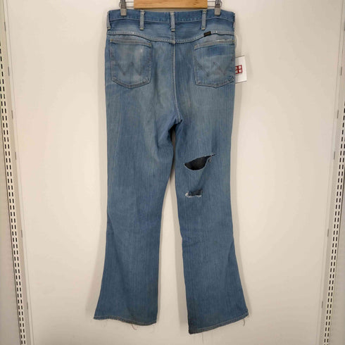 ラングラー Wrangler USA製 TALON ZIP ダメージリメイクデニムパンツ メンズ