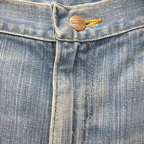 ラングラー Wrangler USA製 TALON ZIP ダメージリメイクデニムパンツ メンズ