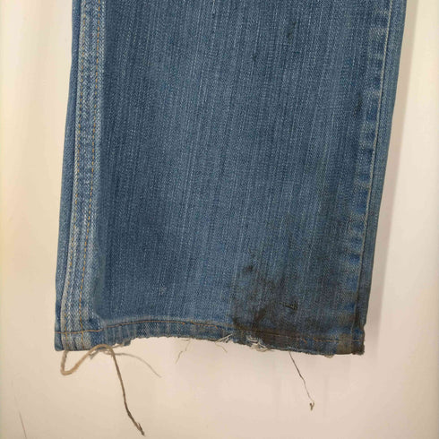 ラングラー Wrangler USA製 TALON ZIP ダメージリメイクデニムパンツ メンズ