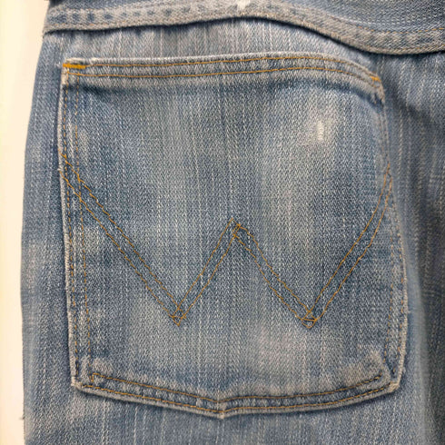 ラングラー Wrangler USA製 TALON ZIP ダメージリメイクデニムパンツ メンズ