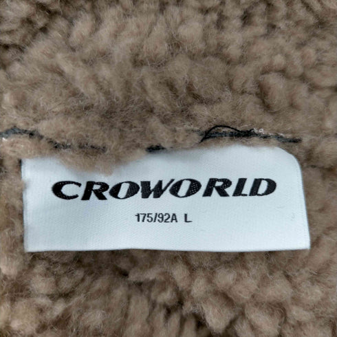 CROWORLD フェイクレザー切替ブルゾン メンズ