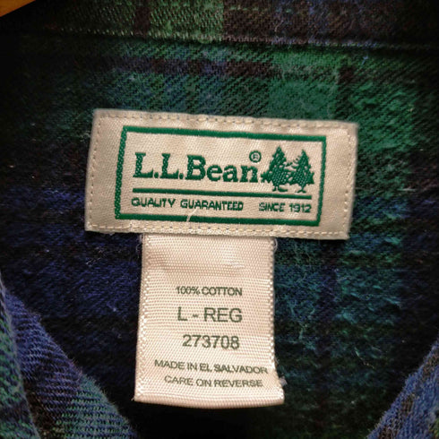 エルエルビーン L.L.Bean L/S ブラックウォッチチェック柄BDシャツ メンズ JPN:L