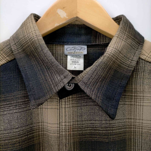 キャルトップ CALTOP USA製 S/S オンブレチェックシャツ メンズ JPN:L