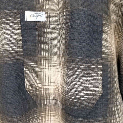 キャルトップ CALTOP USA製 S/S オンブレチェックシャツ メンズ JPN:L