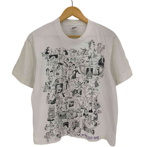 アンビル Anvil 90s USA製 両面プリント クルーネックTシャツ メンズ import:L