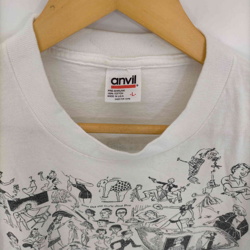 アンビル Anvil 90s USA製 両面プリント クルーネックTシャツ メンズ import:L