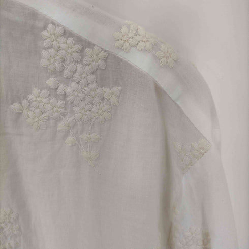 ザラ ZARA 刺繍 レギュラーカラーシャツ レディース import:L