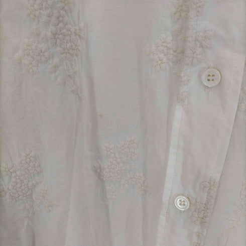 ザラ ZARA 刺繍 レギュラーカラーシャツ レディース import:L