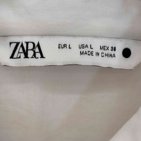 ザラ ZARA 刺繍 レギュラーカラーシャツ レディース import:L
