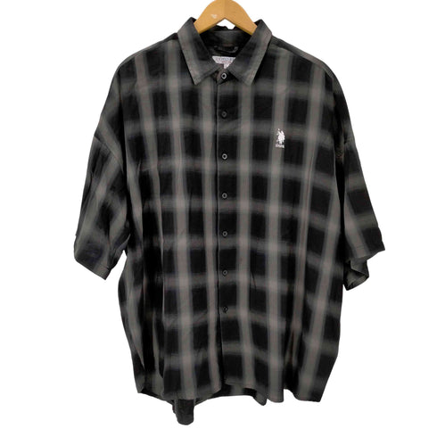 ユーエスポロアッスン U.S.POLO ASSN S/S オンブレチェックシャツ メンズ
