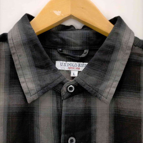 ユーエスポロアッスン U.S.POLO ASSN S/S オンブレチェックシャツ メンズ