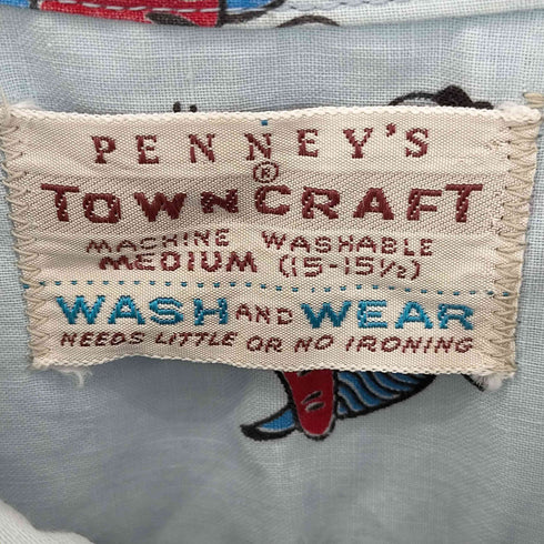 ぺニーズタウンクラフト PENNEYS TOWNCRAFT 総柄 オープンカラーシャツ メンズ import:M