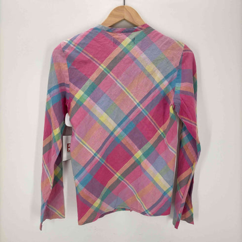 トリココムデギャルソン tricot COMME des GARCONS L/S バンドカラーチェック柄シャツ レディース