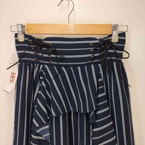 アクシーズファム axes femme シャーリングゴム編み上げ フレアスカート レディース JPN:M