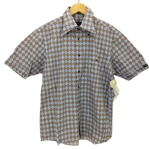 バーバリーブラックレーベル BURBERRY BLACK LABEL アーガイル柄半袖シャツ メンズ JPN:3
