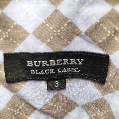 バーバリーブラックレーベル BURBERRY BLACK LABEL アーガイル柄半袖シャツ メンズ JPN:3