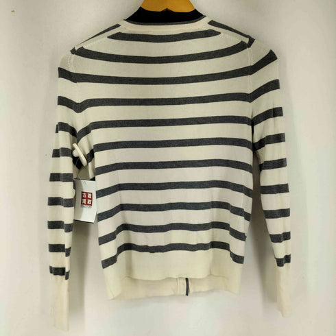 ザラ ZARA DZIANINOWY KARDIGAN ボーダーニットカーディガン レディース import:M