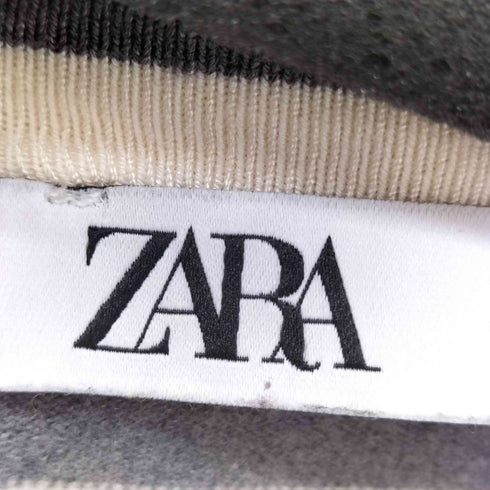 ザラ ZARA DZIANINOWY KARDIGAN ボーダーニットカーディガン レディース import:M