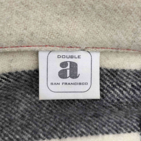 DOUBLE A SUN FRANCISCO USA製 裏地ブランケット リバーシブル デニム ノーカラージャケット マリンボタン メンズ import:M