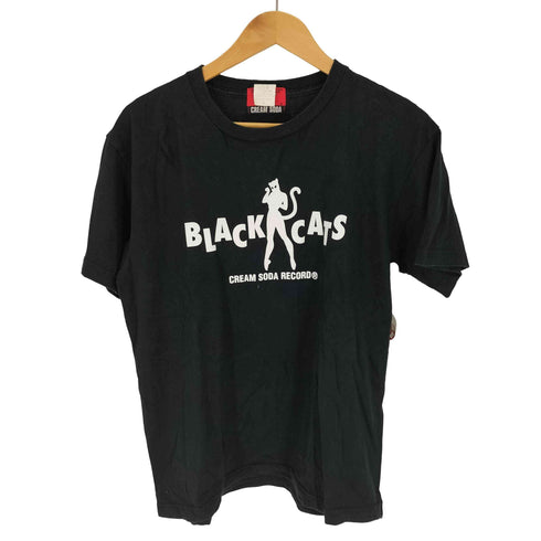 クリームソーダ CREAM SODA BLACK CATS シルエット プリント Tシャツ メンズ JPN:L