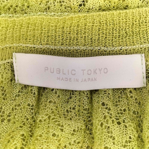 パブリックトウキョウ PUBLIC TOKYO 22SS シアー ボリュームスリーブ ニット カーディガン レディース FREE