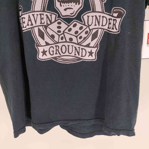 HEAVEN UNDER GROUND USA製 ロカビリー スカル ロゴ プリント S/S Tシャツ メンズ import:S