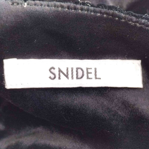 スナイデル snidel 22SS ベロア スクエアネック ミニ ワンピース レディース JPN:0