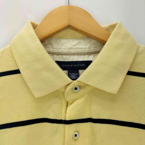 トミーヒルフィガー TOMMY HILFIGER 鹿の子 ボーダーポロシャツ メンズ import:XL