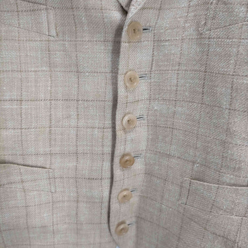 ポロラルフローレン POLO RALPH LAUREN コットンリネン チェック柄6ボタンベスト メンズ