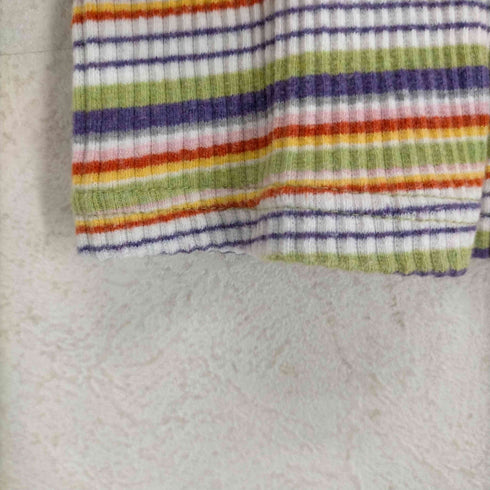 ステューシー Stussy ロゴ刺繍マルチカラーボーダートップス レディース JPN:M