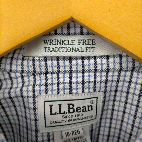 エルエルビーン L.L.Bean チェック柄 S/S ボタンダウンシャツ メンズ 16-REG