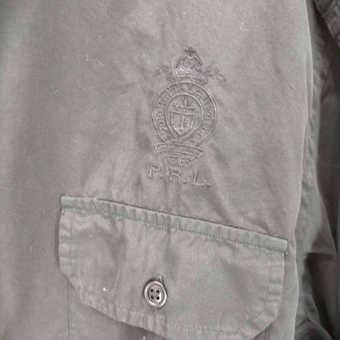 ポロバイラルフローレン Polo by RALPH LAUREN L/S CLASSIC FIT P.R.L刺繍 サファリシャツ エポレット メンズ JPN:XL