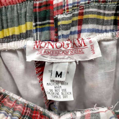 MONOGRAM USA製 パッチワークチェック柄パンツ メンズ JPN:M