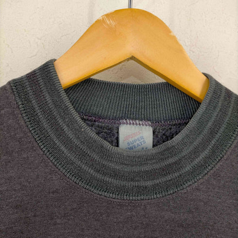 ジャージーズ JERZEES 90s MADE IN USA 製品染め ボーダーリブフロント刺繍スウェット CCX Safety メンズ import:M