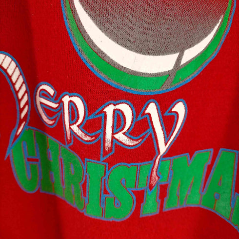 リー Lee 90s MADE IN USA フロントラバープリントスウェット MERRY CHRISTMAS メンズ import:XL