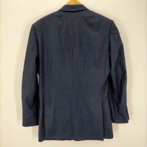 ギーブスアンドホークス GIEVES&HAWKES シルクカシミヤ チェック柄2Bテーラードジャケット メンズ 48R