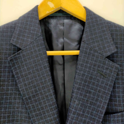 ギーブスアンドホークス GIEVES&HAWKES シルクカシミヤ チェック柄2Bテーラードジャケット メンズ 48R