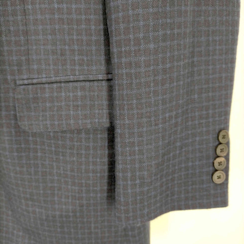 ギーブスアンドホークス GIEVES&HAWKES シルクカシミヤ チェック柄2Bテーラードジャケット メンズ 48R