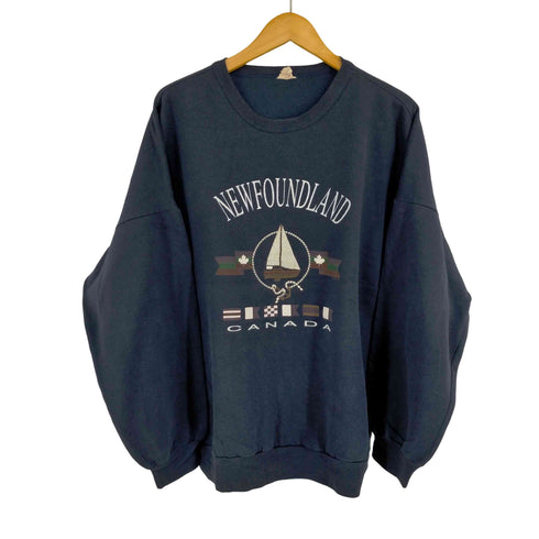 QUALITY GOODS フロント三段プリントスウェット NEWFOUNDLAND メンズ