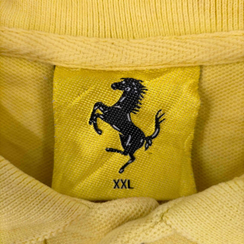 90s MADE IN MACAU 企業ロゴワッペン オーバーサイズポロシャツ メンズ import:XXL