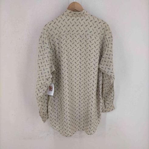 ユニクロ UNIQLO OLD シルク 総柄レギュラーカラーシャツ メンズ JPN:M