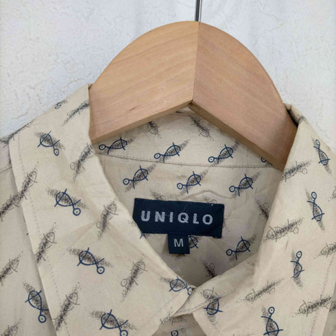 ユニクロ UNIQLO OLD シルク 総柄レギュラーカラーシャツ メンズ JPN:M