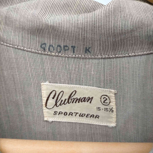 CLUBMAN SPORTSWEAR 40-50S CTNボックスシャツ VINTAGE メンズ 15 1/2