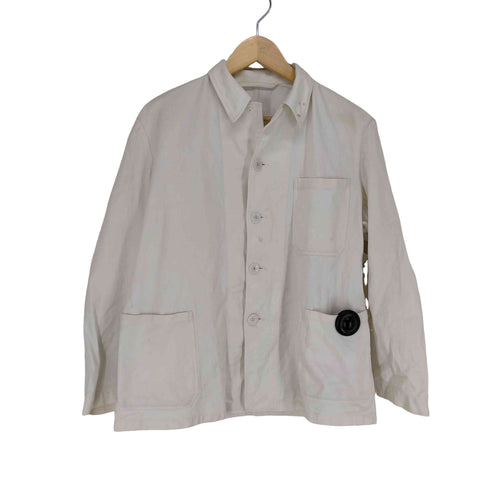 70s~ French work white jacket メンズ